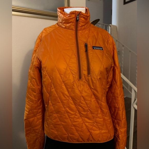 PATAGONIA Nano Puff Pullover Jacket Diamond Quilted Orange Women's Size S - Picture 7 of 11